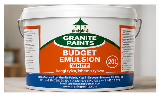 Granite Paints BUDGET EMULSION WHITE 20 litre bucket