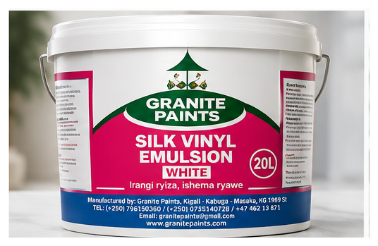 Granite Paints SILK VINYL EMULSION WHITE 20 litre bucket